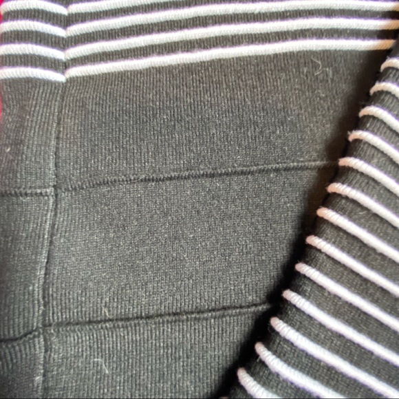 Black and White Stripped Bandage Mini Dress Top Skirt Size XS - Picture 8 of 10